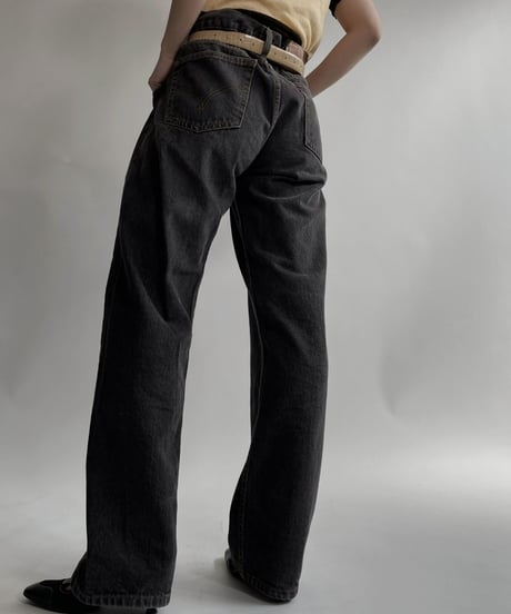 【USED】   Levi's Denim Pants 501 Black / 220416-034