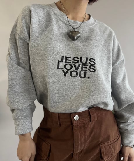 【USED】 JESUS LOVES YOU L/S Sweat Top /241109-017