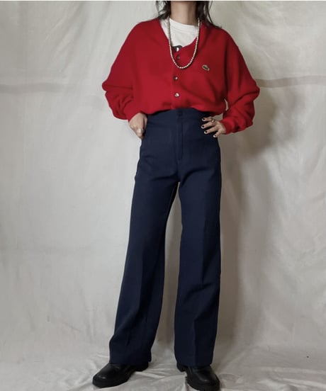 【USED】 LACOSTE Acrylic Knit Cardigan  ⑨ / 220111-010