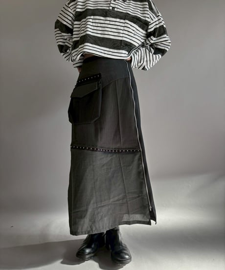 【RE;CIRCLE】 RE Suit Asymmetry Long Skirt / 260129-010