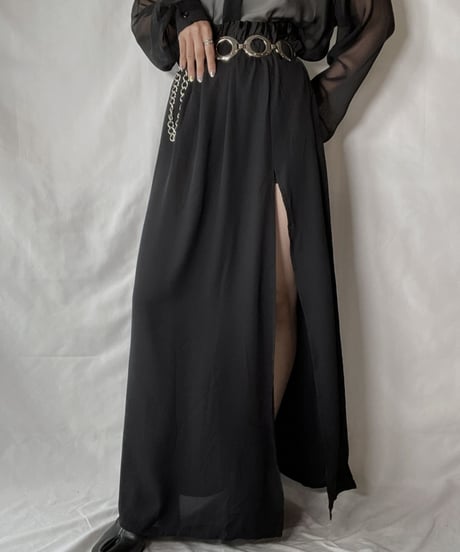 【USED】 Poly Long Skirt/210926-007