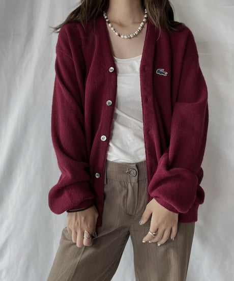 【USED】   LACOSTE Knit Cardigan②/210930-019