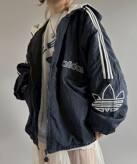 【USED】 80's adidas Padded Nylon Jacket / 251115-007