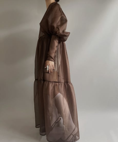 【RE;CIRCLE】 RE Sheer Puff Sleeve One-piece / 230706-004