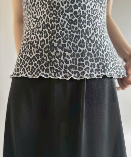 【USED】 Zebra Pattern Sheer S/S Top / 260622-023