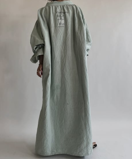 【RE;CIRCLE】RE Dyed French Mattress Cover One-piece -Aqua Green- / 220512-008