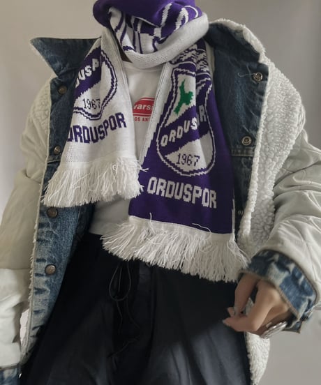 【USED】 Knit Soccer Muffler Purple / 230206-002