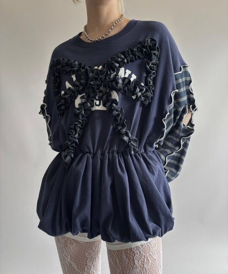 【RE;CIRCLE】 RE Mellow L/S Ribbon Top/ 250710-019