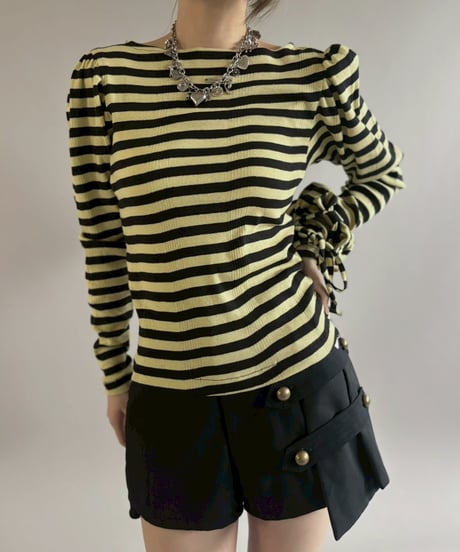 【RE;CIRCLE】 RE Border Top/ 260402-003