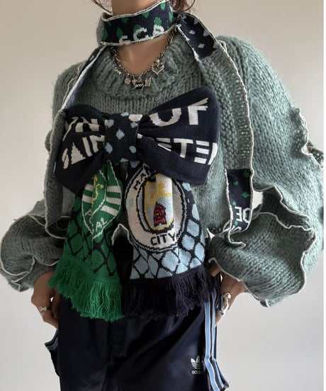 【RE;IRCLE】 RE Mellow Ribbon Knit Top + Muffler  /  250123-008