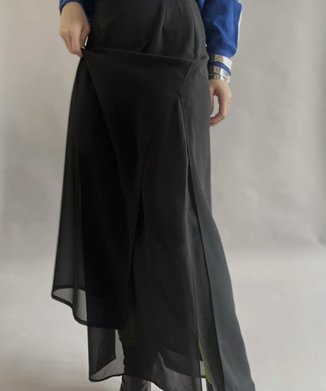 【USED】 Poly Slit Skirt / 230318-025