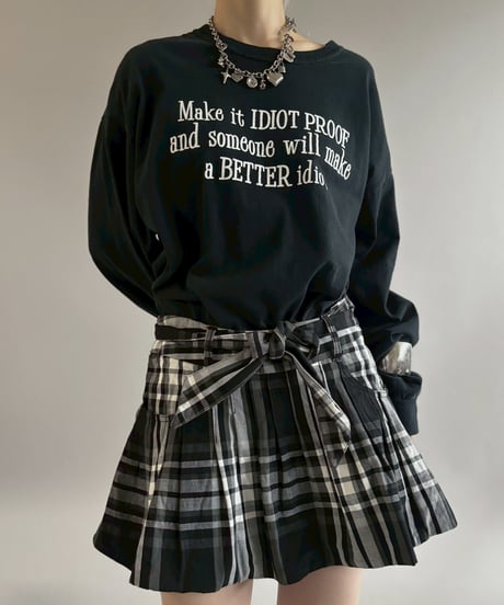 【USED】 GILDAN Make it IDIOT PROOF and someone will make a BETTER idiot L/S T-Shirt / 260502-002