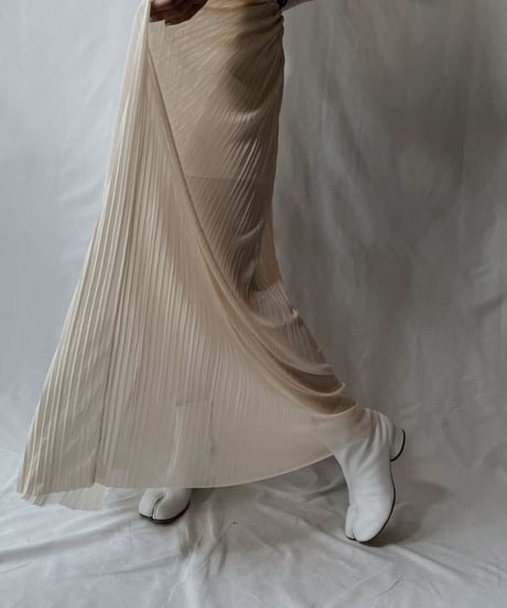 【USED】 Poly  Long Pleats Skirt④/20210819-033