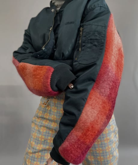【RE;CIRCLE】 RE Short MA-1 Blanket Docking Jacket Navy / 221208-005