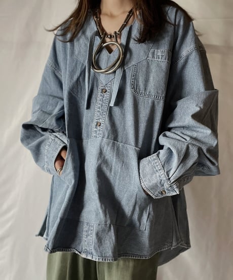 【RE;CIRCLE】 Remake Denim Mexican Parker⑤/210906-016