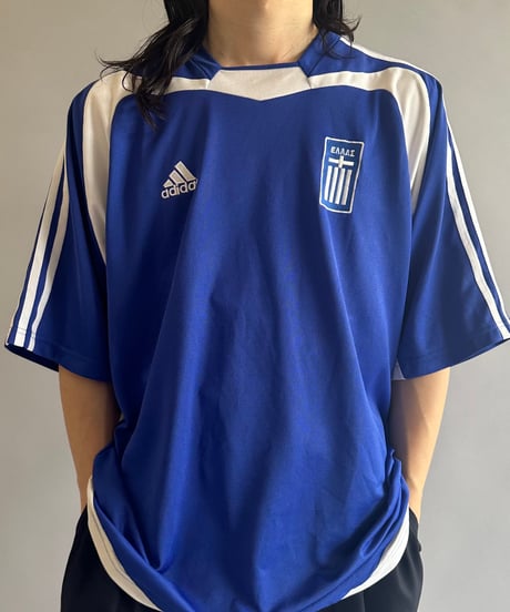 【USED】 adidas GREECE Soccer Shirt /240603-073