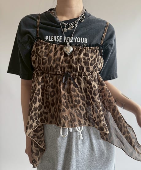 【USED】 Leopard Pattern Camisole Top / 250705-010