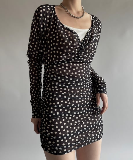 【USED】Dot pattern design top/250920-033