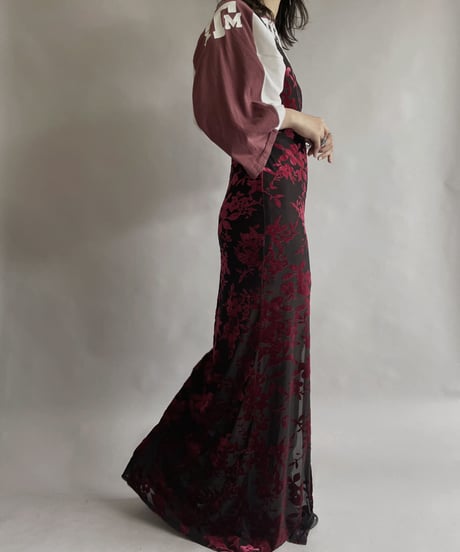 【USED】 Flower Pattern Poly One-piece / 230506-024