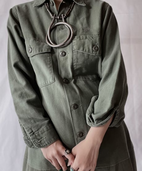【RE;CIRCLE】  RE Fatigue One-piece Shirt①/20210819-044