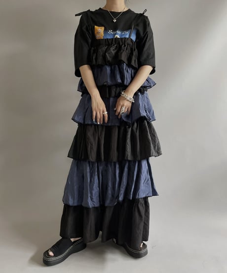 【RE;CIRCLE】RE Tiered Skirt & Bra Set / 230803-003