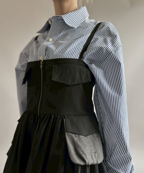 【RE;CIRCLE】 RE U.S Military Rebuild Mini One-Piece Black / 260423-005