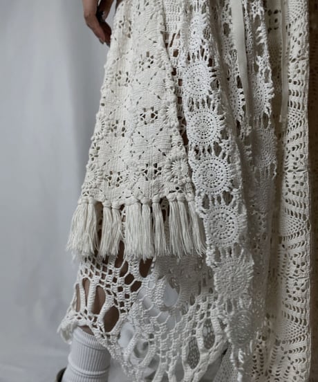 【RE;CIRCLE】 RE Granny Knit×Lace S/S One-piece/210917-010