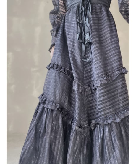 【USED】  See-through Lace L/S One-piece/220220-001