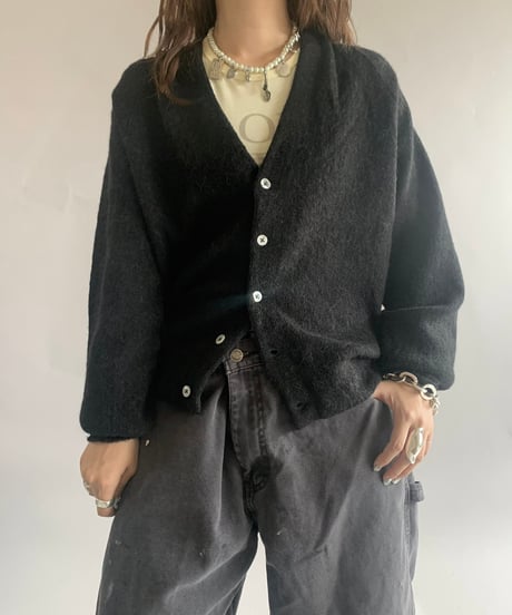 【USED】 Made in USA 60~70's HKOCH'S ALPACA Knit Cardigan /241109-024