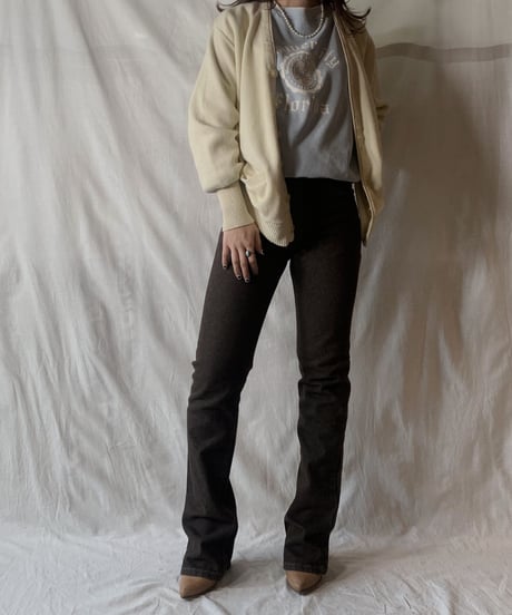 【USED】 Acrylic Knit Cardigan⑦ /210303-015