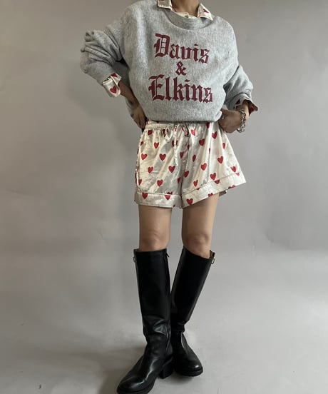 【USED】 MUMU Heart Patterned Pajama Set Up  /241109-016