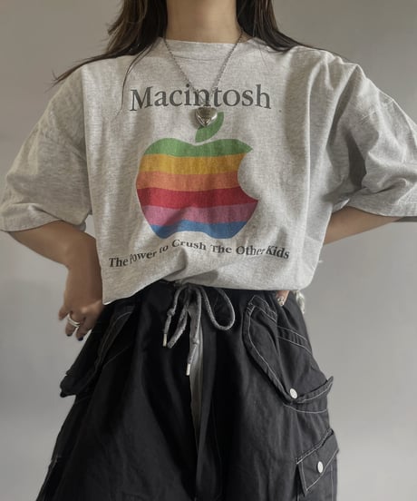 【USED 】Made in USA 90's Macintosh Apple T-Shirt /240429-068