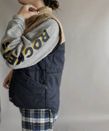 【USED】 Down Vest Two Tone Navy × Beige / 221224-004