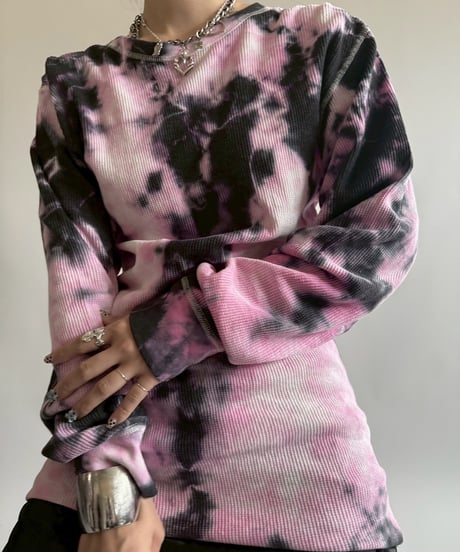 【USED】 Overdye Hanes Waffle L/S Top /250412-033