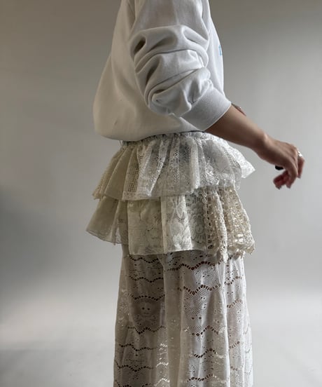 【RE;CIRCLE】 Re Crochet Stripe Skirt/ 250320-005