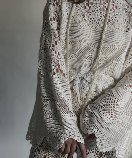 【RE;CIRCLE】 RE Crochet Lace Top / 220623-008