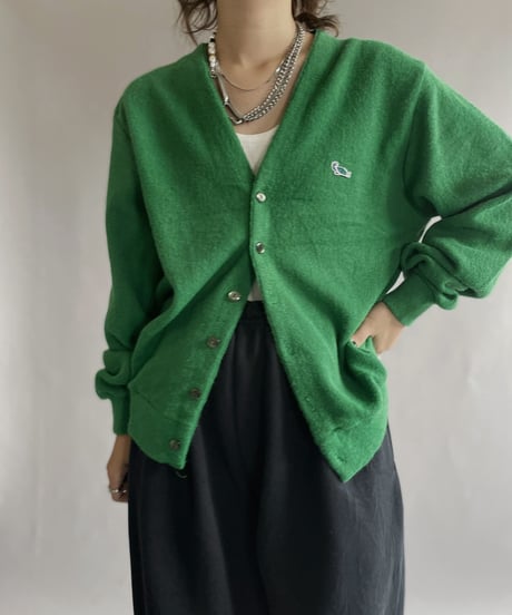 【USED】  Sportswear Acrylic Knit Cardigan / 221008-029