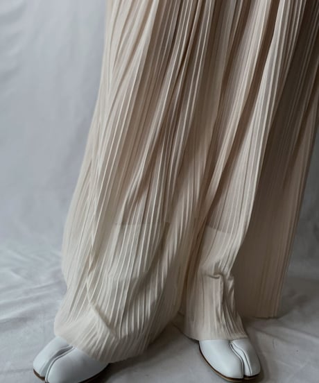 【USED】 Poly  Long Pleats Skirt④/20210819-033