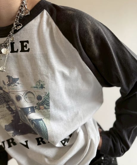 【USED】 Made in USA 80~90's Hanes Raglan T-Shirt/250510-085