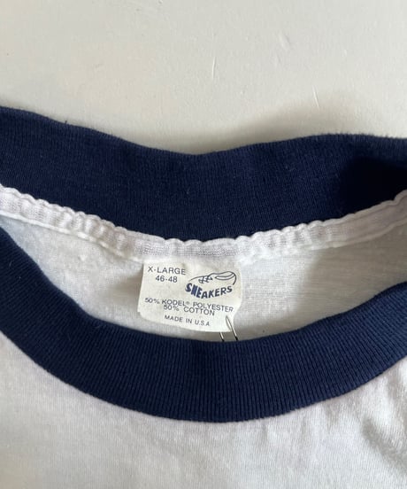【USED】 Made in USA 80's SNEAKERS MITSUBISHI Ringer T-Shirt /250503-011