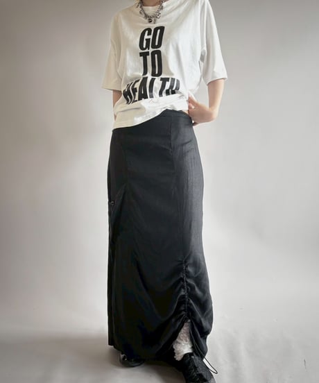 【USED】 RESIZED Made in USA 90's Fruit of the Loom GO TO HEALTH T-Shirt / 250802-011