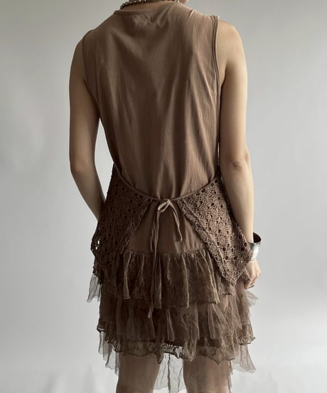 【USED】 Mesh Design Tiered One-Piece / 250726-007