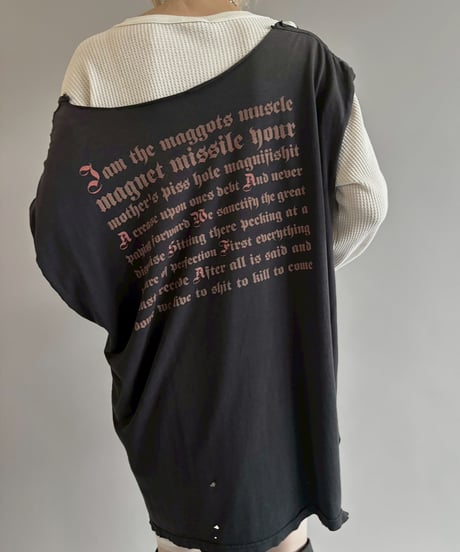 【USED】 Damage Cut-off T-shirt&Thermal Top /260607-029