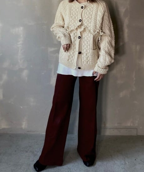 【RE;CIRCLE】 Fringe Cable Knit Cardigan ② / 201112-026