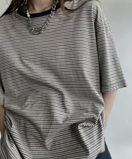 【USED】 Short Sleeved Multi Striped T-shirt / 220618-019