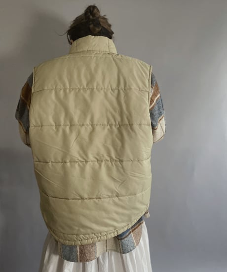 【USED】 Nylon Down Vest Beige / 221224-020