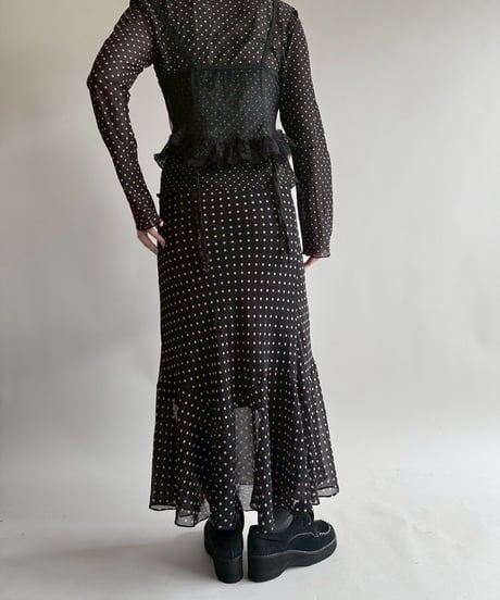 【USED】 Dot Pattern Sheer Top  /250412-006