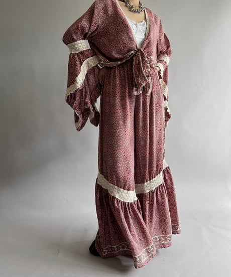 【USED】 Lace Patterned Camisole Leotard Top /240928-025