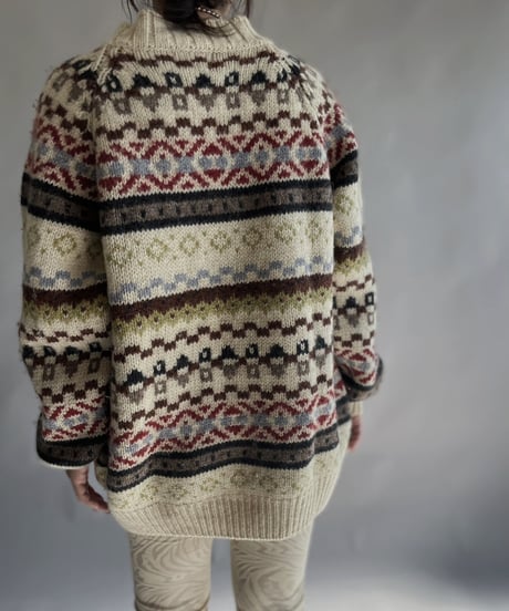 【USED】100% LANA Wool L/S Knit Top /240113-024