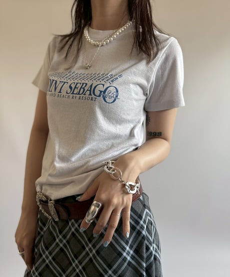 【USED】 RESIZED Made in USA 80's POINT SEBAGO T-Shirt / 250802-023